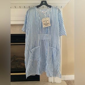 ⚡️FLASH SALE⚡️NWT Emerson Fry Caftan Blue Stripes
